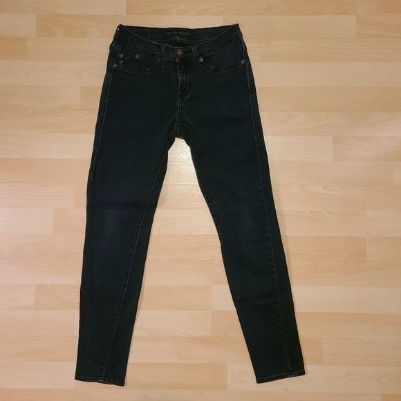 ROCK & REPUBLIC Jeans Kashmiere Straight Leg Black Stretch Denim Low Rise Skinny - Picture 2 of 9